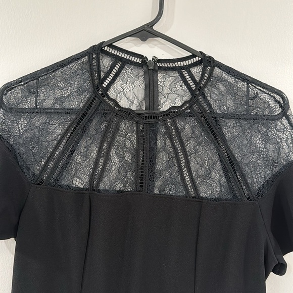 Express Black lace flutter sleeve mini dress whimsigoth dark - Picture 3 of 9